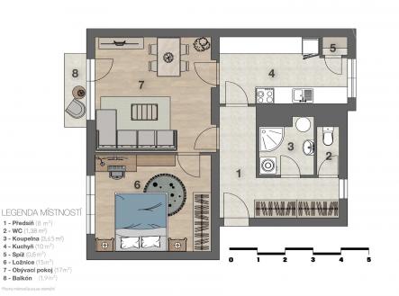 . | Prodej bytu, 2+1, 62 m²