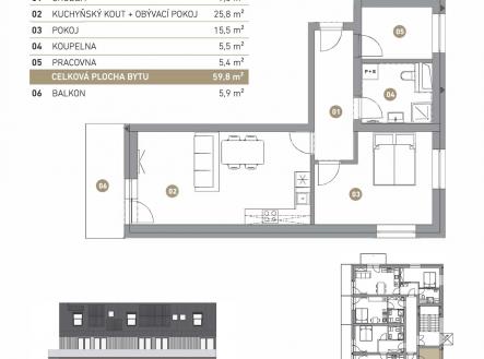 . | Prodej bytu, 2+kk, 65 m²