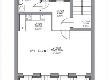 Prodej bytu, 2+kk, 66 m²