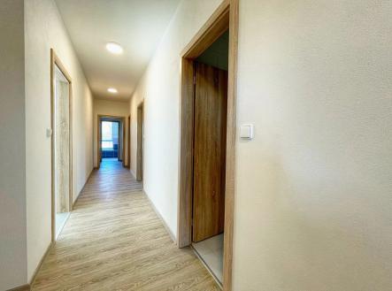 hala-chodba s přirozené světlo a dřevěná podlaha | Prodej bytu, 4+kk, 120 m²