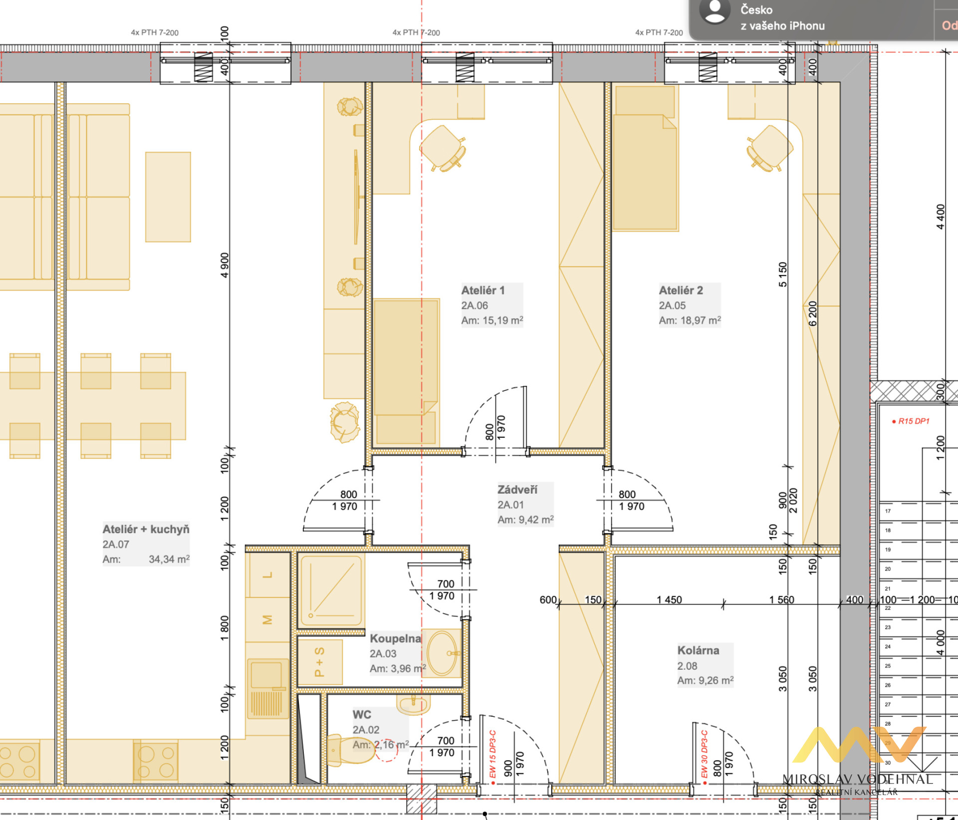 Pronájem ateliéru 3+kk, 84 m2, Smiřice - ul. Cukrovarská. 