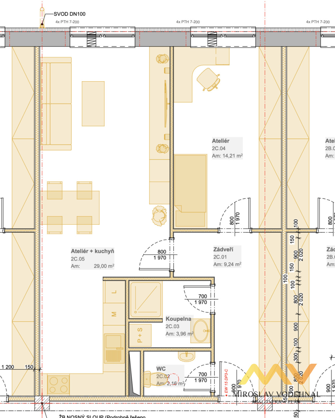 Pronájem ateliéru 2+kk, 59 m2, Smiřice - ul. Cukrovarská.