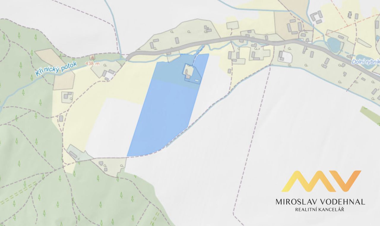 Prodej zemědělských pozemků 161 356 m², obec Křinice, okr. Náchod