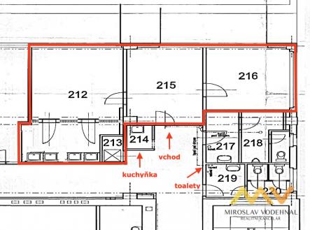 Pronájem - kanceláře, 62 m²