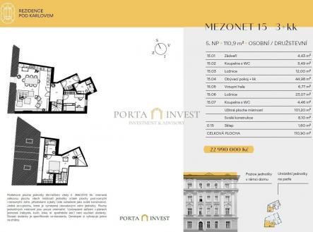 . | Prodej bytu, 3+kk, 111 m²