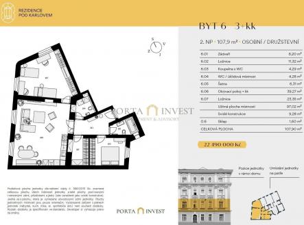 . | Prodej bytu, 3+kk, 108 m²