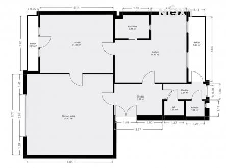 Prodej bytu, 2+1, 93 m²