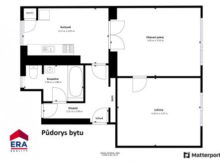 . | Prodej bytu, 2+1, 50 m²