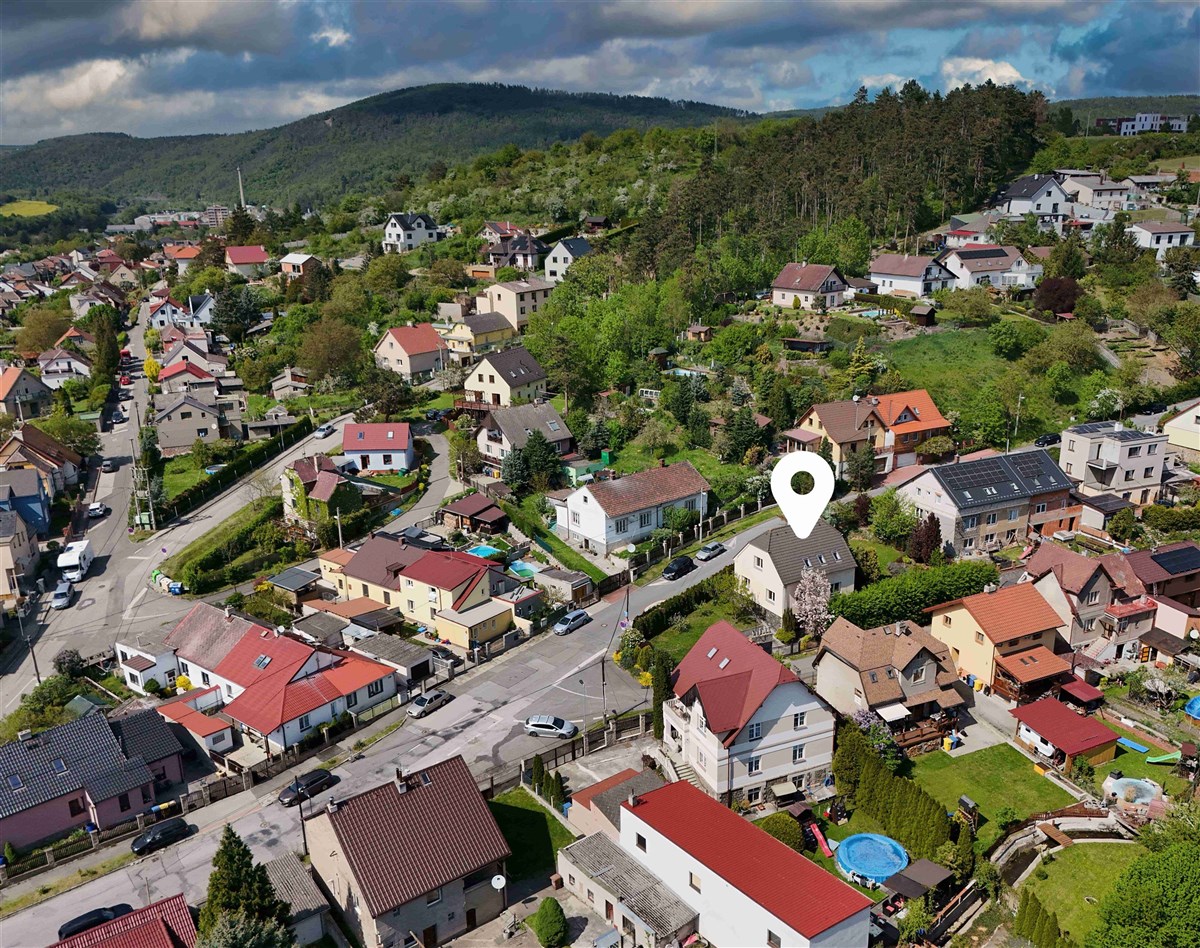Umístění domu v Berounské čtvrti Závodí