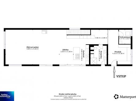 Půdorys přízemí (1NP) | Prodej - dům/vila, 294 m²