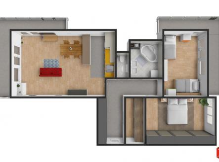 Prodej bytu, 3+kk, 88 m²
