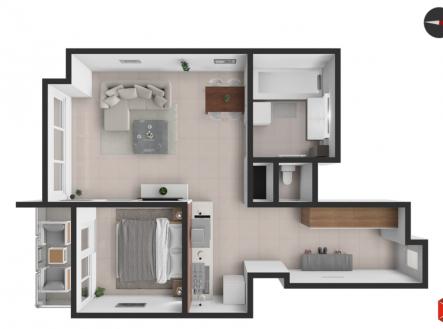 kandertova.png | Prodej bytu, 2+kk, 51 m²