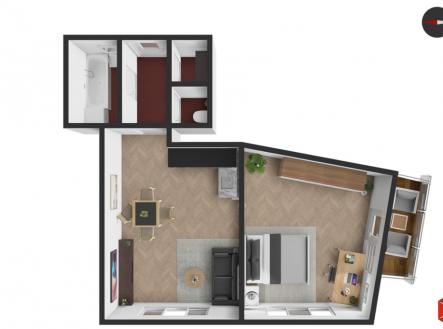 pod-brentovou.png | Prodej bytu, 2+kk, 44 m²