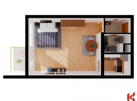 lasecka-3d.png | Prodej bytu, 1+1, 38 m²