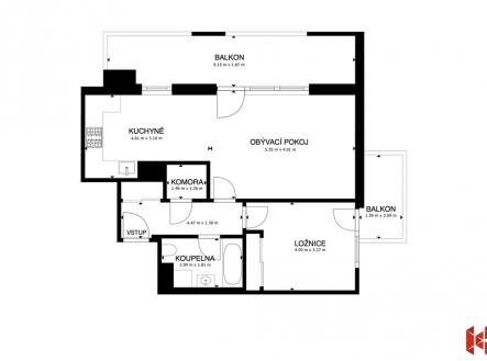 modenska-pudorys.jpg | Prodej bytu, 2+kk, 90 m²