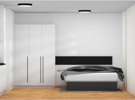 12-loznice-bila.png | Pronájem bytu, 1+kk, 40 m²