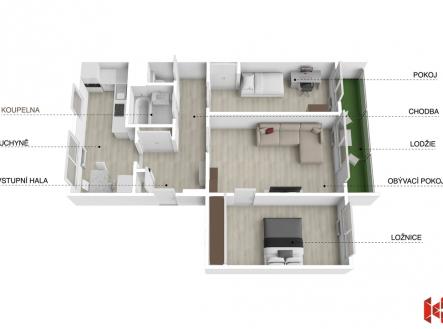 decinska-3d-do-inzerce.jpg | Prodej bytu, 3+1, 85 m²