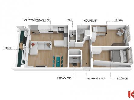 bellusova-3d-do-inzerce.jpg | Prodej bytu, 3+kk, 81 m²