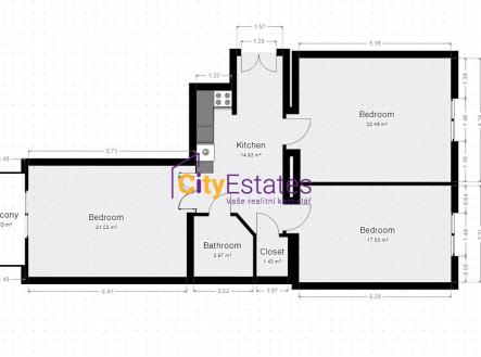 Pronájem bytu, 3+1, 79 m²