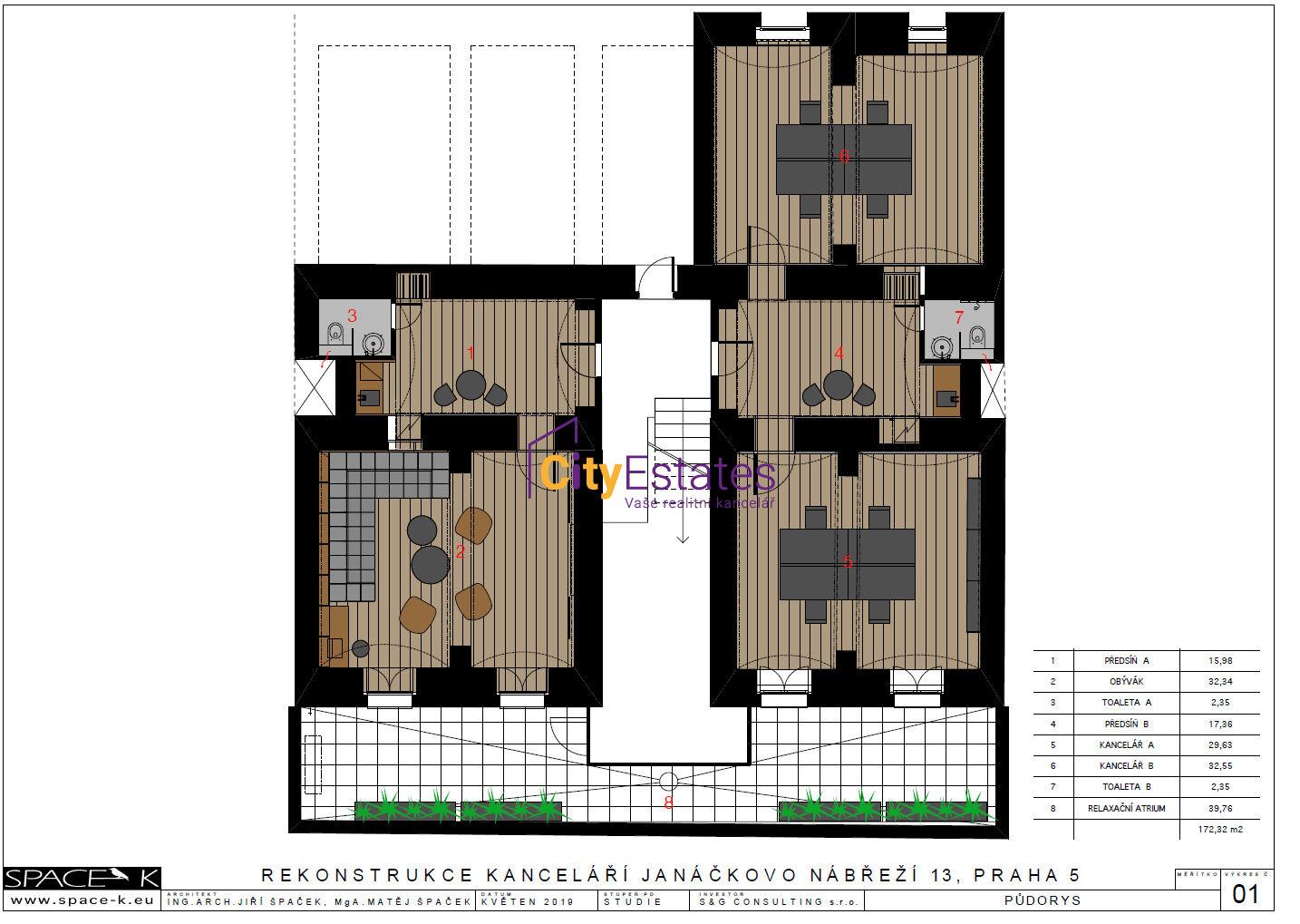 Prodej kancelářských prostor Janáčkovo nábřeží