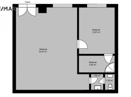 Orientační půdorys | Prodej - obchodní prostor, 66 m²