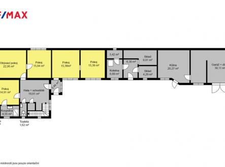 Orientační půdorys přízemí | Prodej - dům/vila, 146 m²