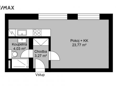 pudorys-1.jpg | Pronájem bytu, 1+kk, 32 m²