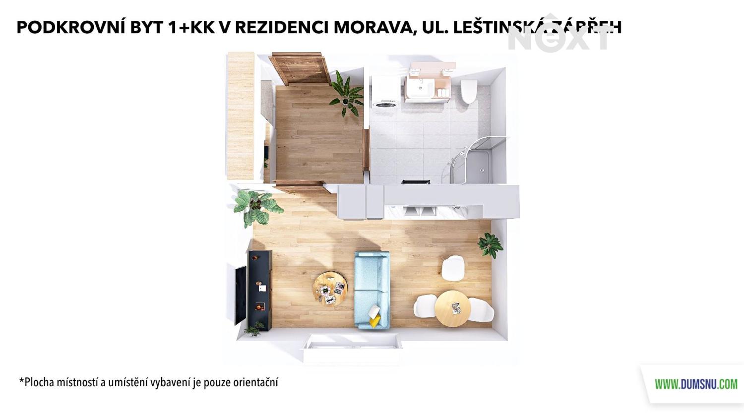 Pronájem byt 1+kk, 33㎡