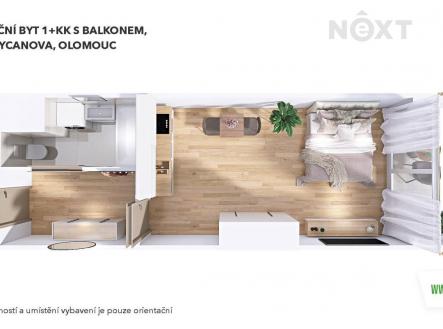 Pronájem bytu, 1+kk, 36 m²