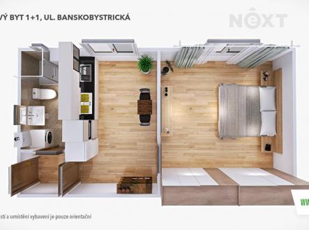 Pronájem bytu, 1+1, 38 m²