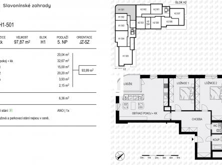 Prodej bytu, 3+kk, 98 m²