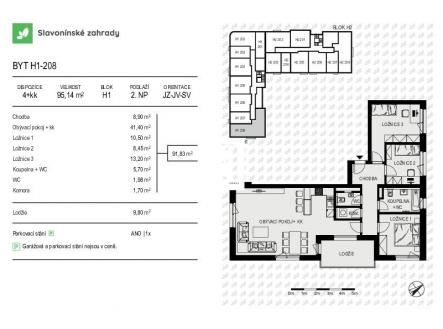 H1-208 | Prodej bytu, 4+kk, 95 m²