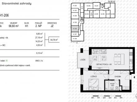 Prodej bytu, 2+kk, 57 m²