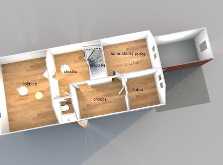 plan podkrovi | Prodej - dům/vila, 120 m²