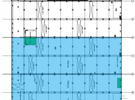 pudorys hala H3 | Pronájem - komerční objekt, výroba, 7 200 m²