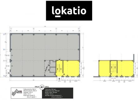 A1 | Pronájem - komerční objekt, sklad, 488 m²