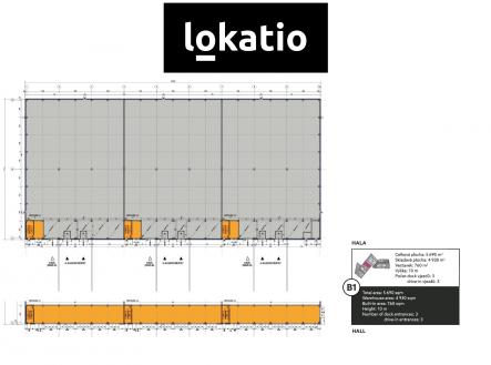 B1 | Pronájem - komerční objekt, sklad, 3 300 m²