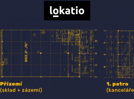 Plán | Pronájem - komerční objekt, sklad, 1 414 m²