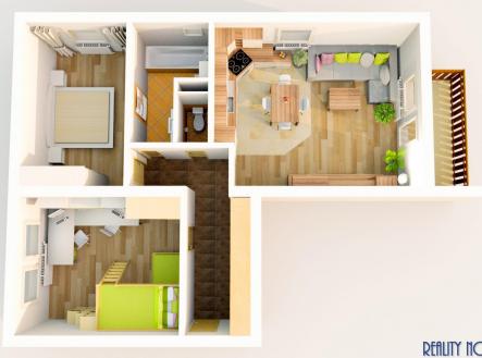 3D půdorys_1.jpg | Prodej bytu, 3+kk, 81 m²