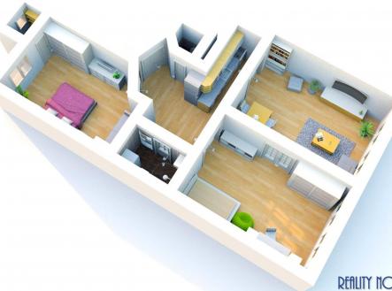 3D půdorys.jpeg | Prodej bytu, 3+kk, 78 m²