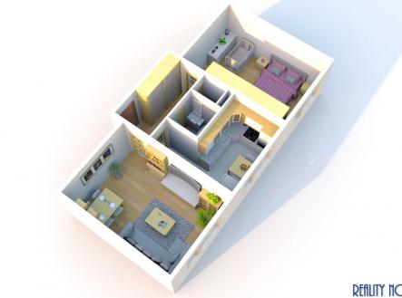 3D Byt 2+1 vizual4.jpg | Prodej bytu, 2+1, 52 m²