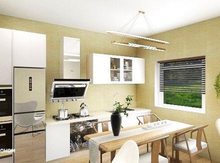kuchyně vizualizace | Prodej bytu, 2+kk, 67 m²