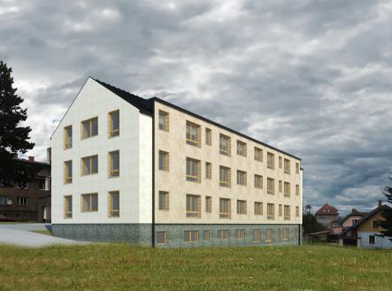 Pohled na dům | Prodej bytu, 2+kk, 46 m²