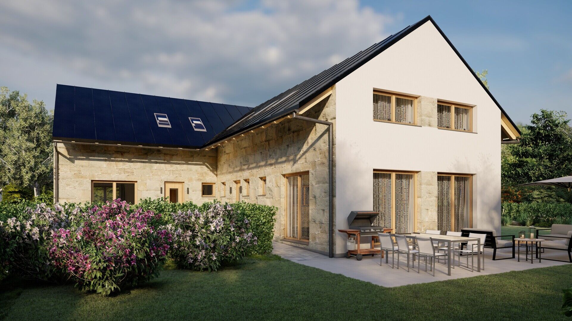 pohled na dům vizualizace