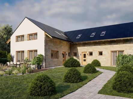 pohled na dům vizualizace | Prodej - dům/vila, 140 m²