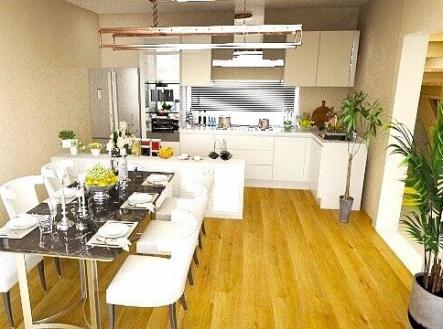 Obývací pokoj vizualizace | Prodej - dům/vila, 140 m²