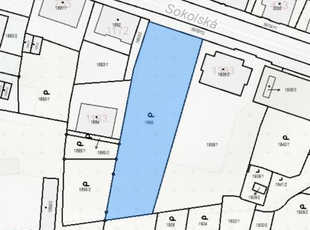 Výřez pozemku z KN | Prodej - pozemek pro bydlení, 1 988 m²