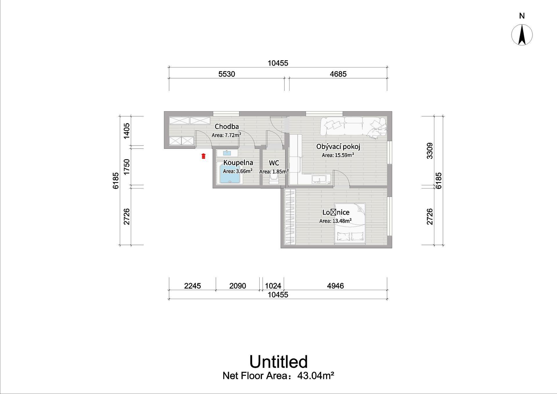Prodej krásného bytu 3+KK v novostavbě v Jablonném v Podještědí