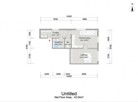 Prodej bytu, 3+kk, 53 m²