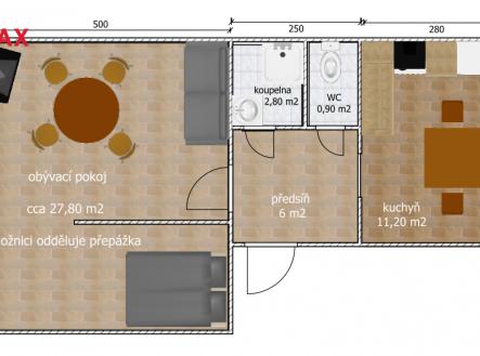 pudorys-3.png | Prodej bytu, 1+1, 52 m²